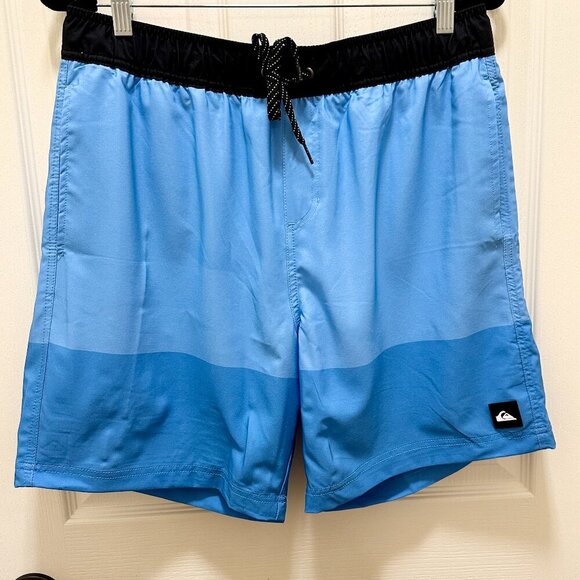 Quiksilver Volley Swim Shorts Men's Size L Blue UV Protection Quick Dry Stretch - Picture 2 of 14